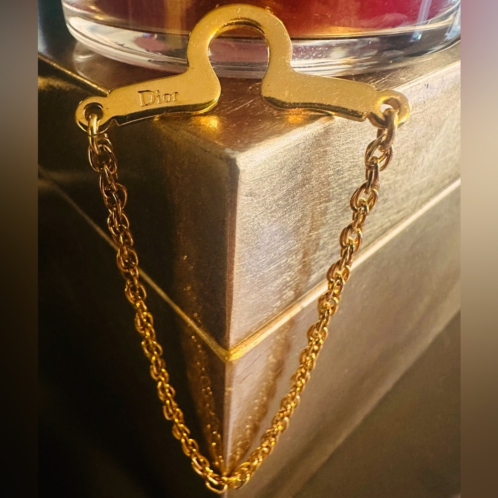 Christian Dior Gold Tie Chain